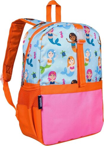 حقيبة ظهر Wildkin Kids للأولاد والبنات، حقيبة كتب خفيفة الوزن مقاس 15 بوصة مع أشرطة مبطنة - مثالية لمرحلة ما قبل المدرسة ورياض الأطفال والمدرسة، للأعمار من 3 إلى 10 سنوات - برتقالي لامع in Kuwait