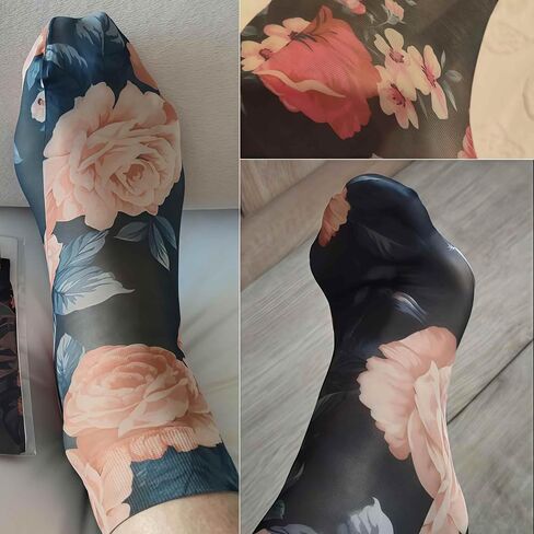 Sheer Floral Glass Socks Women, Sheer Ankle Socks with Designs, Nylon Ankle Socks, Womens Mesh Vintage Patterned Socks, Summer Funky Fashion Socks for Women, Cottagecore Clothing (3 Pairs) in Kuwait