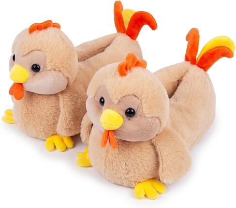 ARELUX Animal Slippers Cotton Adult Unisex, Cute Novelty Duck Goose Chicken Plush House Shoes with Non-Slip Sole, Warm Fuzzy Lining for Indoor Outdoor Cosplay Party Gift in Saudi Arabia