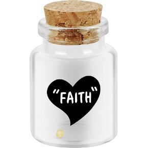 Mustard Seeds Faith Glass Bottle Lnspirational Christian Gift for Women Men Lncluding Baptisms Weddings or Birthdays (Faith(Glass Bottle)) in Saudi Arabia