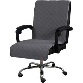 Leak-Proof Barber Chair Covers- Universal Fit Seat Protectors, Oil & Water Resistant Salon Stool Pads, Non-Slip Quilted Hair Salon Furniture Covers for Barbershop (Black, with Arms) in Saudi Arabia