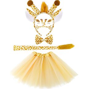 Yellow Giraffe Costume Set, Animal Fancy Dress Costume Kit for Halloween Christmas Theme Party Cosplay Giraffe Costume Accessories in Saudi Arabia