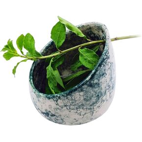 Pottery Herb Stripper Bowl Multi Size Holes Ceramic Stripping Tool Decorative Leaf Cilantro Parsley Basil Veggies Durable Kitchen Gadget in Saudi Arabia