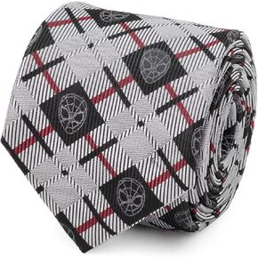 Cufflinks Inc. Spider-Man Plaid Black Men's Silk Blend Tie in Kuwait