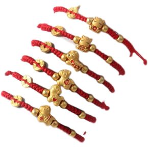 6Pcs 2026 New Year of Horse Red String Braided Bracelet Lucky Horse Charm Bracelet for Women Men in Saudi Arabia
