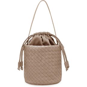 Woven Crossbody Bag for Women: Classic Handwoven Small Bucket Bag - Effortless Minimalist & Compact for Daily Wear in Saudi Arabia