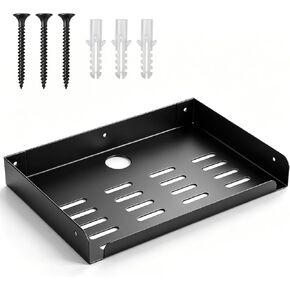 Metal Floating Shelf, 12" x 8" Wall Mounted Shelf Bracket Storage Rack for Router, Game Console, TV Components, DVD Player, Cable Box in Saudi Arabia