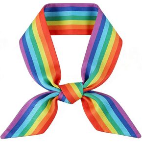 Rainbow Purse Scarf for Handbags Women's Head Hair Scarf, for Pride Day Neck Scarves in Saudi Arabia