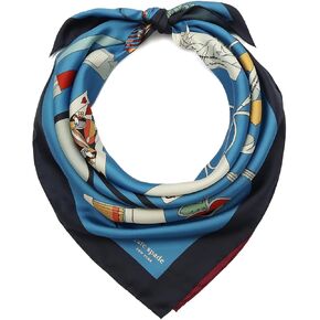 Kate Spade Womens What's In My Bag Silk Square Scarf, Stylish & Lightweight Accessory in Kuwait