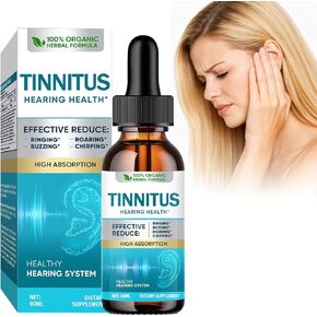 Tinnitus Relief for Ringing Ears, Natural Tinnitus Support Drops, Effective Support for Men & Women, 2 Fl Oz in Kuwait