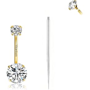 LEE&RO 6MM-16MM Titanium Belly Button Rings G23 Titanium Belly Ring Short Bar Long Bar Belly Button Piercing in Saudi Arabia