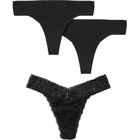 Saalt and hanky panky+ [powered by Saalt] Women's Period Underwear Bundle - 2 Seamless Thongs & 1 Hanky Panky+ Thong in Kuwait