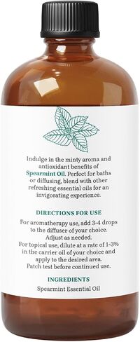 Spearmint Essential Oil by Essential Delights | Cool and Refreshing Aroma for Diffusing| for Aromatherapy, Soaps, & Candles | Vegan & Cruelty Free| (16 Fl.Oz.) in Saudi Arabia