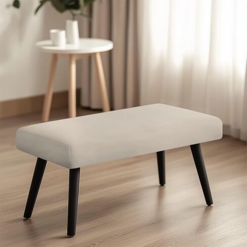 Beige Non-Slip Kitchen Seat Covers for Home Decorations Crease-Resistant Rectangular Bench Covers Slipcover with Elastic Bottom for Family Gathering Potluck in Kuwait