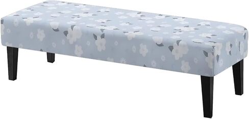 Beige Non-Slip Kitchen Seat Covers for Home Decorations Crease-Resistant Rectangular Bench Covers Slipcover with Elastic Bottom for Family Gathering Potluck in Kuwait