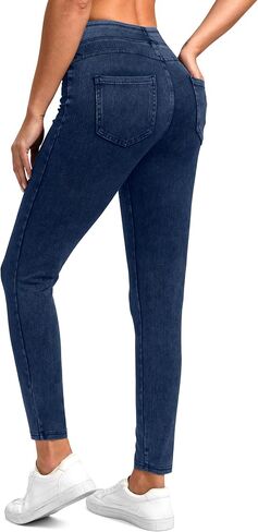 Rammus Jeggings Pull on Stretchy Jeans for Women High Waisted Skinny Jean Leggings Tummy Control Denim Pants with Pockets in Saudi Arabia