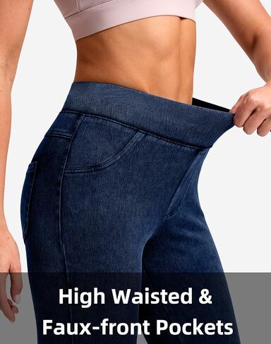 Rammus Jeggings Pull on Stretchy Jeans for Women High Waisted Skinny Jean Leggings Tummy Control Denim Pants with Pockets in Saudi Arabia