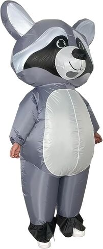 Inflatable Raccoon Costume Adult Blow up Gray Raccoon Funny Party Suit in Saudi Arabia