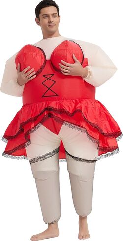Inflatable Ballet Costume Adult,Blow Up Hula Suit,Halloween Costumes for Men Women in Saudi Arabia