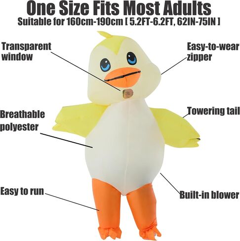 Inflatable Costume for Adult, Full Body Animal Suit, Blow Up Costumes for Men Women Halloween, Cosplay, Theme Party in Saudi Arabia