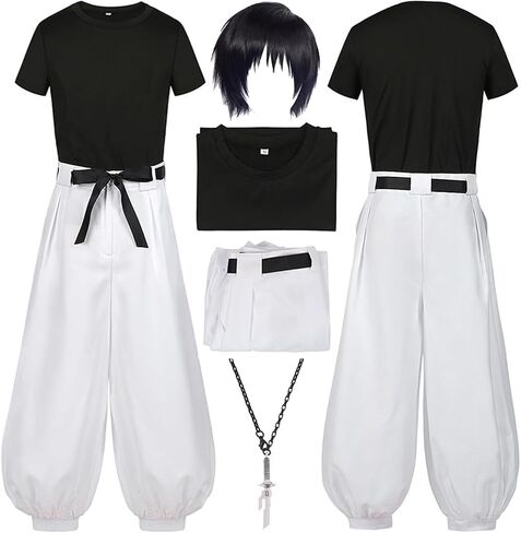 Fushiguro Costume Outfit Fushiguro Uniform Set Men Halloween in Saudi Arabia