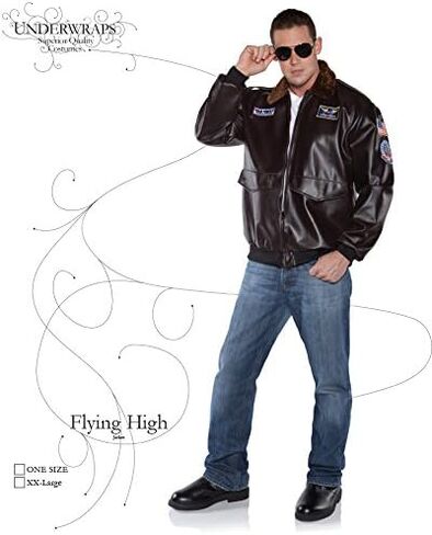 Underwraps Costumes Men's Pilot Costume - Flying High in Kuwait