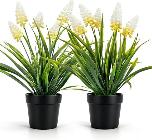 MONOID Artificial Potted Plants, Realistic Fake Greenery for Desk, Home Office Bathroom Shelf Farmhouse Table Decor, Maintenance Free (1, Fern Green) in Saudi Arabia