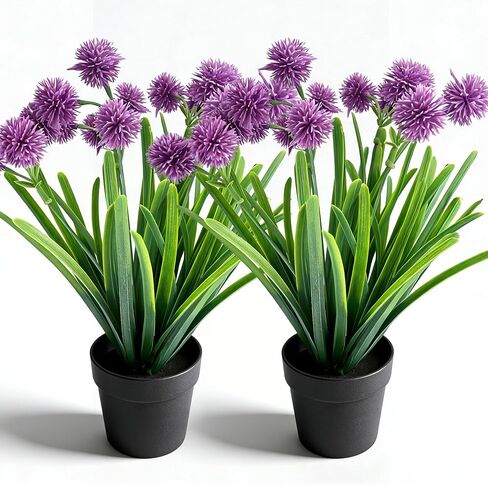MONOID Artificial Potted Plants, Realistic Fake Greenery for Desk, Home Office Bathroom Shelf Farmhouse Table Decor, Maintenance Free (1, Fern Green) in Saudi Arabia