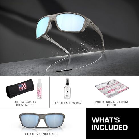 Oakley SPLIT SHOT WOODGRAIN COLLECTION OO9416 Rectangle Shape Sunglasses With Official Eyewear Kit in Kuwait