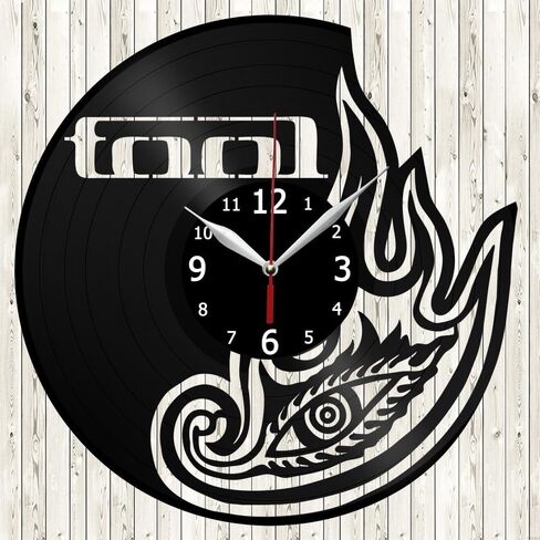 أداة الفرقة ساعة الموسيقى مسجل فينيل ساعة حائط تصميم شريط معدني ساعة حائط ديكور هدايا لتزيين الغرفة in Kuwait