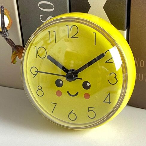 Waterproof Kitchen Mini Sucker Battery Powered Clock Art Minimalist Wall Watch Wall Clock Shower Clocks Home Decor(6) in Kuwait