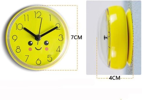 Waterproof Kitchen Mini Sucker Battery Powered Clock Art Minimalist Wall Watch Wall Clock Shower Clocks Home Decor(6) in Kuwait