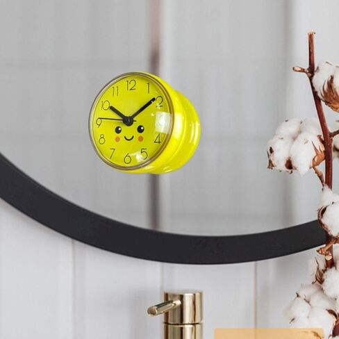 Waterproof Kitchen Mini Sucker Battery Powered Clock Art Minimalist Wall Watch Wall Clock Shower Clocks Home Decor(6) in Kuwait