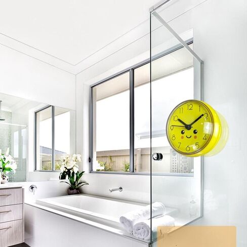 Waterproof Kitchen Mini Sucker Battery Powered Clock Art Minimalist Wall Watch Wall Clock Shower Clocks Home Decor(6) in Kuwait