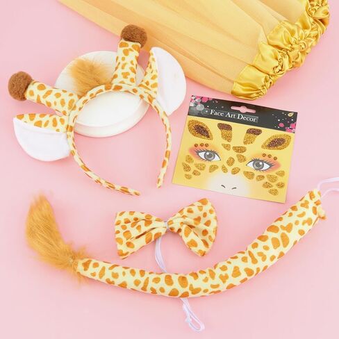 Yellow Giraffe Costume Set, Animal Fancy Dress Costume Kit for Halloween Christmas Theme Party Cosplay Giraffe Costume Accessories in Saudi Arabia