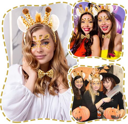 Yellow Giraffe Costume Set, Animal Fancy Dress Costume Kit for Halloween Christmas Theme Party Cosplay Giraffe Costume Accessories in Saudi Arabia