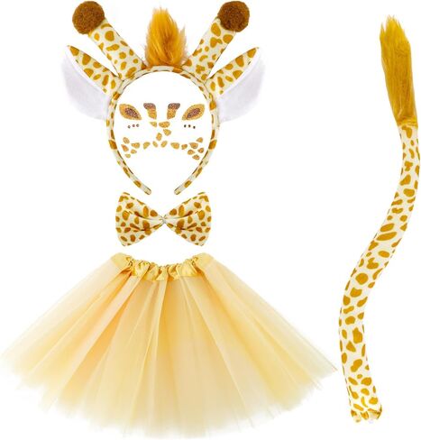 Yellow Giraffe Costume Set, Animal Fancy Dress Costume Kit for Halloween Christmas Theme Party Cosplay Giraffe Costume Accessories in Saudi Arabia