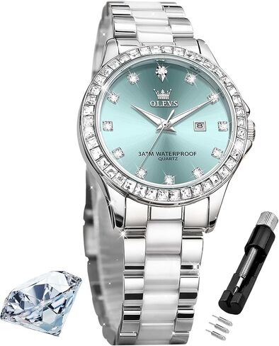 OLEVS Womens Watch Gold Ladies Dress Elegant Luxury Stainless Steel Waterproof Easy to Read Small Wrist Watches for Women in Saudi Arabia