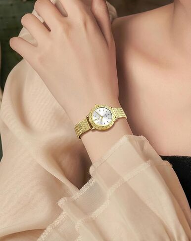 OLEVS Womens Watch Gold Ladies Dress Elegant Luxury Stainless Steel Waterproof Easy to Read Small Wrist Watches for Women in Saudi Arabia
