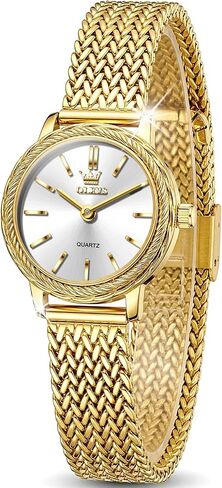 OLEVS Womens Watch Gold Ladies Dress Elegant Luxury Stainless Steel Waterproof Easy to Read Small Wrist Watches for Women in Saudi Arabia
