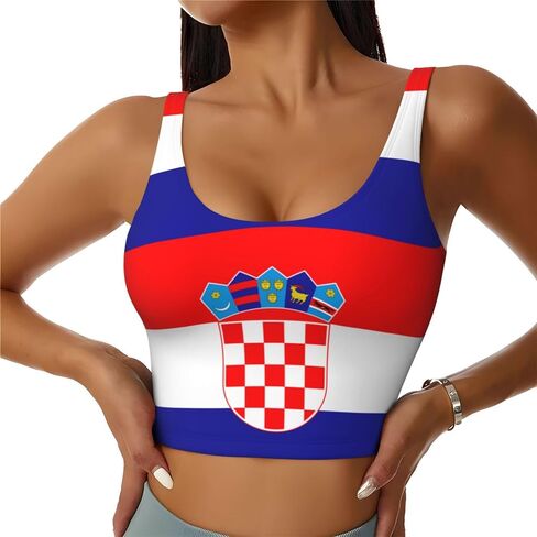 Croatian Rainbow Flag Tank Tops Woman T-Shirt Slim-Fit Training Tee in Saudi Arabia