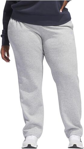 adidas Womens Essentials Logo Fleece Drawstring Pants Plus Casual - Grey in Kuwait