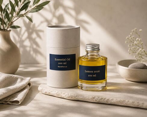Lemon Essential Oil 100 ml by MarePort – 100% Pure, Cold-Pressed, Single Ingredient Organic Lemon Oil, Undiluted Oil for Diffuser, Aromatherapy, Candle Making & Soap Making in Kuwait