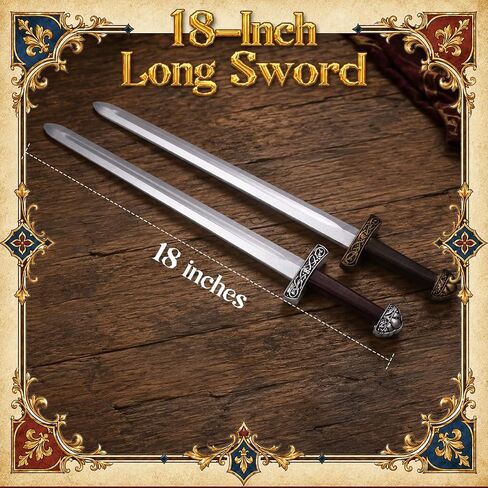 2Pcs 18'' Foam Safety Gold & Silver Colored Handle LARP Swords | Soft Flexible EVA Foam Pirate Swords, Lightweight & Safe For Halloween Cosplay & Costume Parties in Saudi Arabia