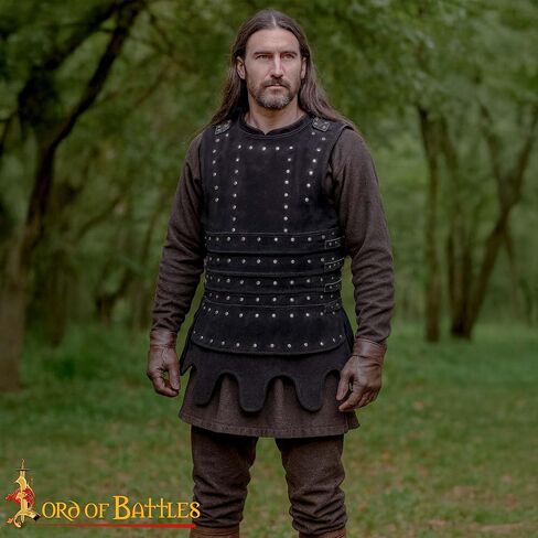Lord of Battles Medieval Brigandine Genuine Leather Armor 14th Century Kusnacht Brigandine Ideal for Roleplaying, Cosplay in Kuwait