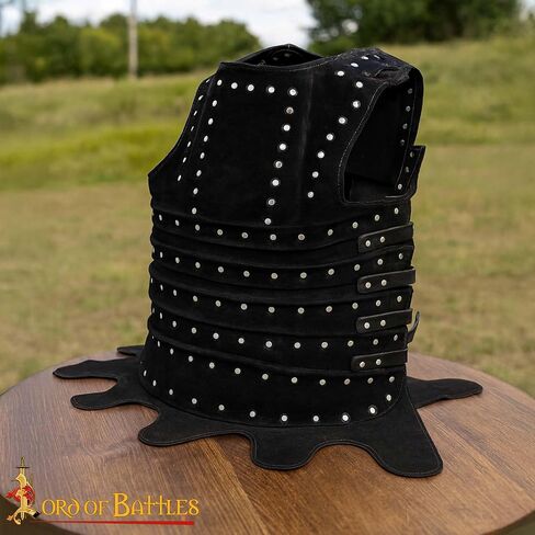 Lord of Battles Medieval Brigandine Genuine Leather Armor 14th Century Kusnacht Brigandine Ideal for Roleplaying, Cosplay in Kuwait