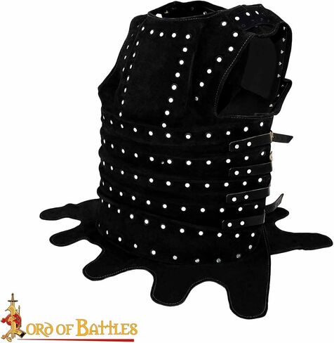 Lord of Battles Medieval Brigandine Genuine Leather Armor 14th Century Kusnacht Brigandine Ideal for Roleplaying, Cosplay in Kuwait