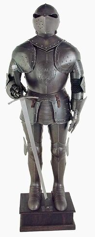 Black Knight Suit of Armor Full Size Aged Antiqued Finish Armor Medieval Period Full Body Armour Halloween Reenactment Historical Replica Costume in Kuwait
