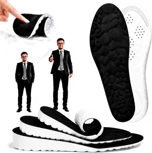 2 Pairs Height Increase Insoles for Men & Women - 4D Cloud Comfort Shoe Lifts 0.6"/1.0"/1.4" Memory Foam Heel Cushion Inserts, Breathable Honeycomb, Trimmable US Men 8-11 / Women 5-9 in Saudi Arabia