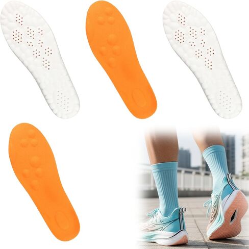 2 Pairs 4D Cloud Insoles for Men & Women, Shock Absorption Inserts, Soft Anti-Fatigue, Relieve Foot Pain, Memory Foam Insoles Trim to Fit All Shoe Types (Men 10-11/Women 12-13) in Kuwait